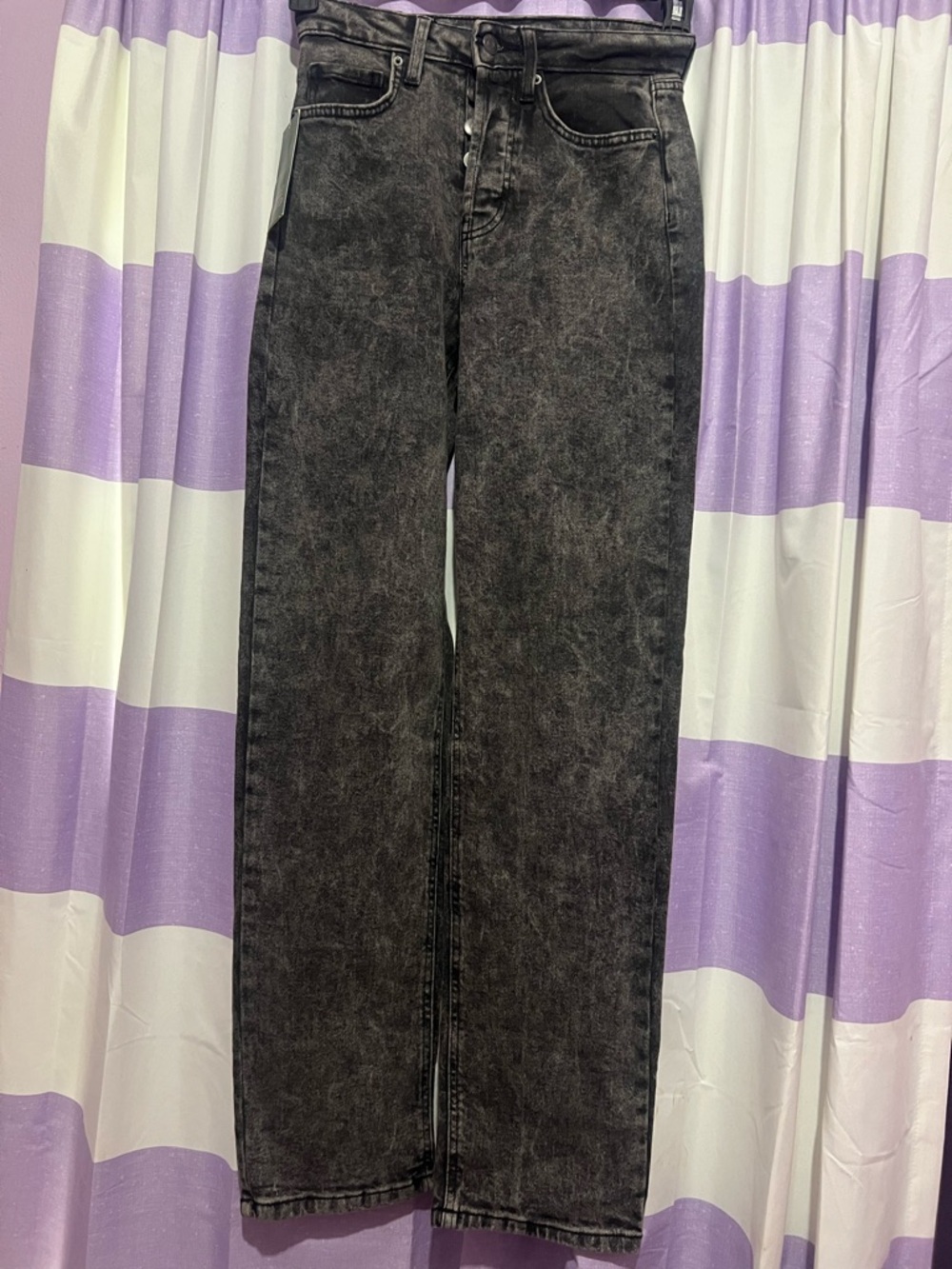 Wild Fable High-Waist Washed Black Straight Leg Jeans